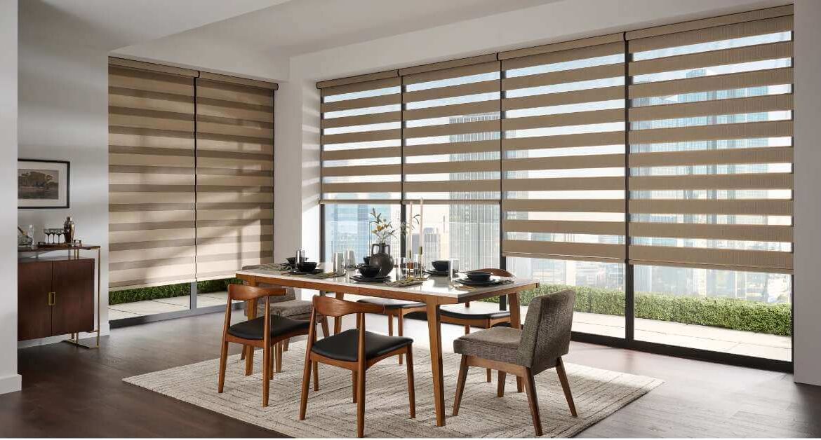 Alta Window Fashions Dual Shades Wallpaper Curtains Service UAE