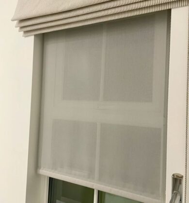 Roman blind and sheet roller blind Wallpaper Curtains Service UAE