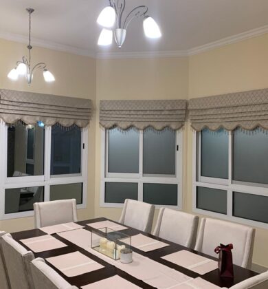 Roman blinds Wallpaper Curtains Service UAE